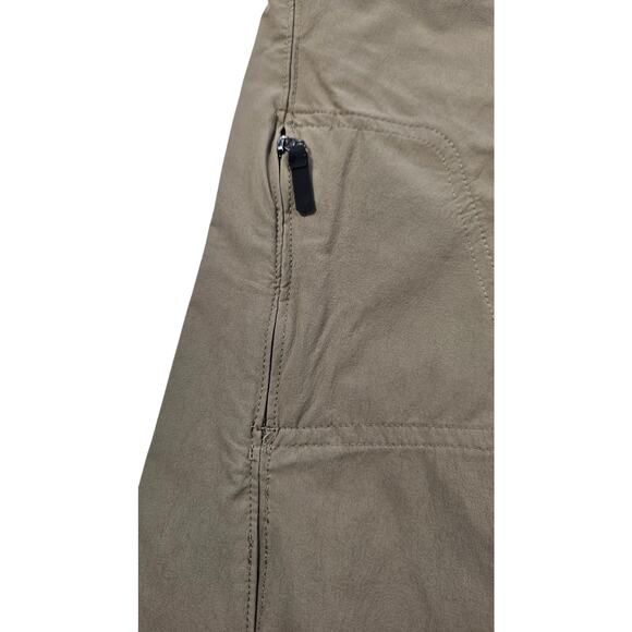 Mountain hardware womens sz 8 capri packable hiking multi zip pocket pants tan - Picture 3 of 10